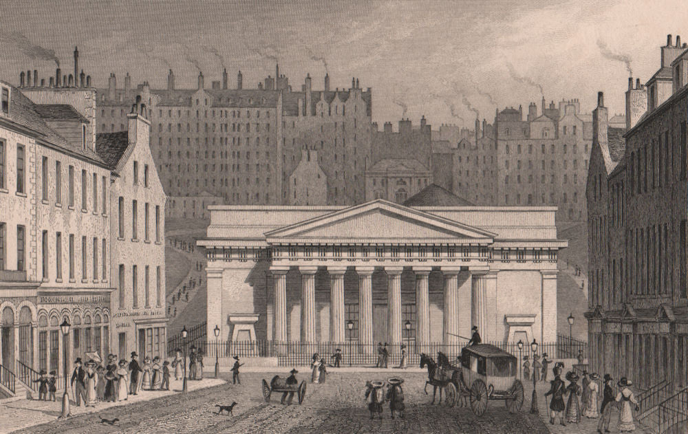EDINBURGH. Royal Institution/Scottish Academy) from Hanover Street.SHEPHERD 1833